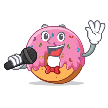 Şarkı Donut maskot karikatür tarzı