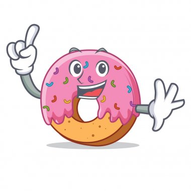 Parmak çörek maskot karikatür tarzı