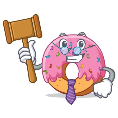 Yargıç Donut maskot karikatür tarzı