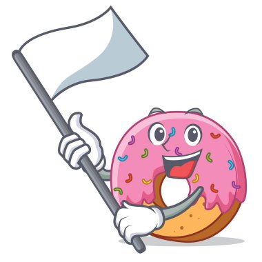 Bayrak Donut maskot karikatür tarzı ile