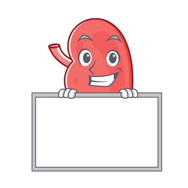 Yönetim Kurulu böbrek karakter karikatür tarzı ile sırıtarak