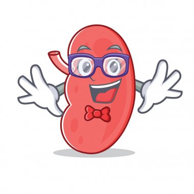 Geek böbrek karakter karikatür tarzı