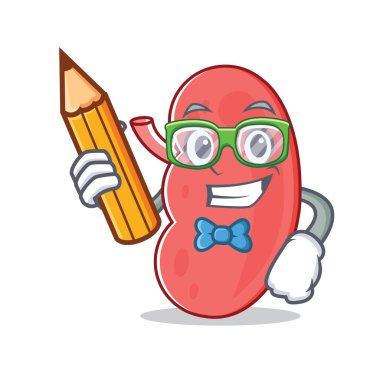 Öğrenci böbrek karakter karikatür tarzı