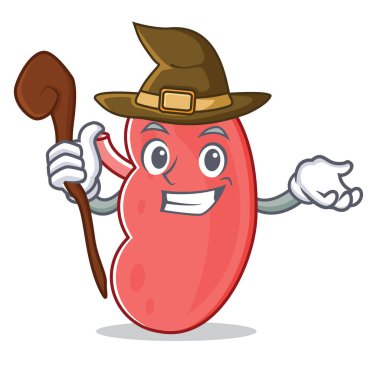 Cadı böbrek maskot karikatür tarzı