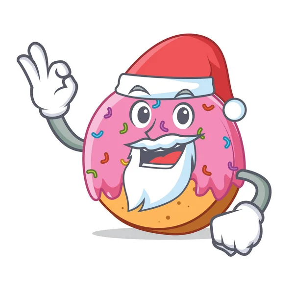 Santa Donut Maskottchen Cartoon-Stil — Stockvektor