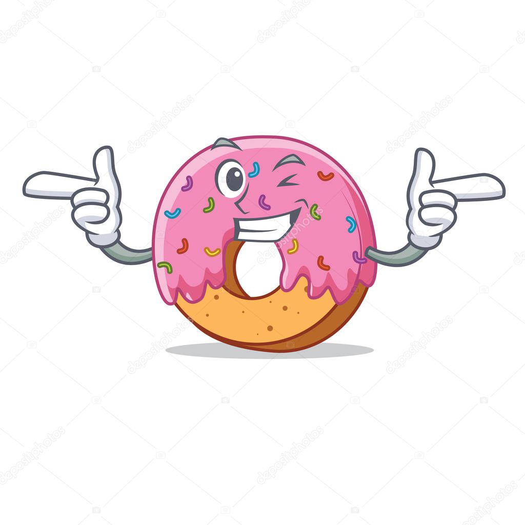 Wink Donut character cartoon style