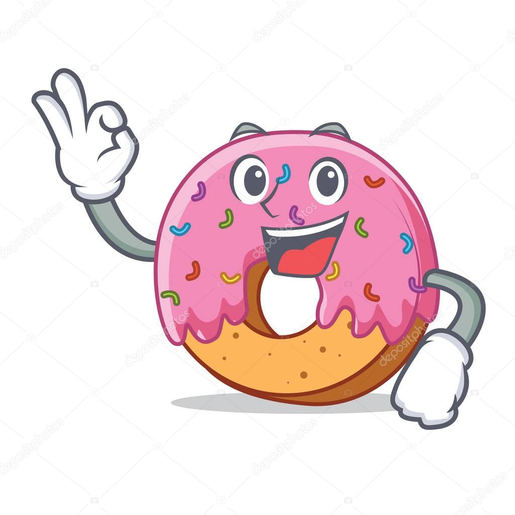 Okay Donut character cartoon style