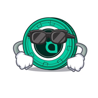 Süper cool Siacoin karakter karikatür tarzı
