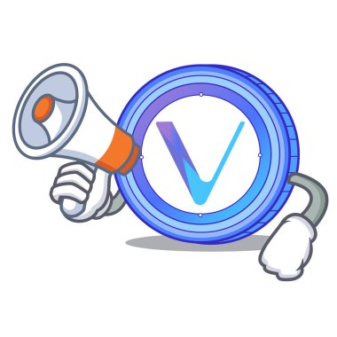 Megafon Vechain sikke karakter karikatür ile