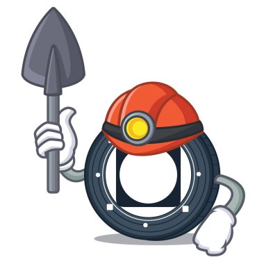 Madenci Byteball bayt sikke maskot çizgi film