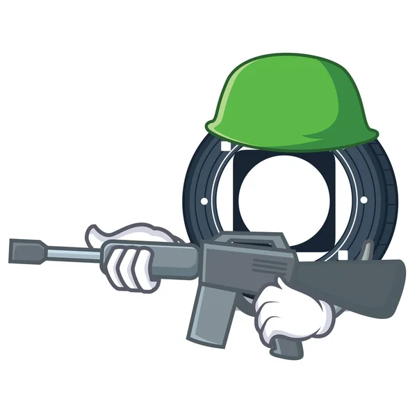 Ejército Byteball Bytes moneda personaje de dibujos animados — Vector de stock