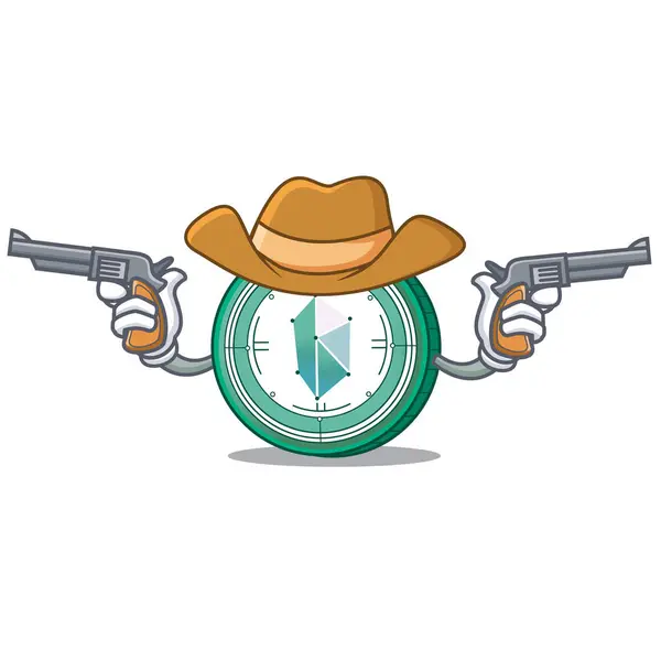 Cowboy Kyber Network personaggio cartone animato — Vettoriale Stock