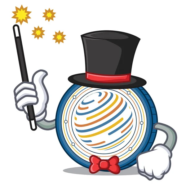 Mascotte de magicien Factom coin dessin animé — Image vectorielle