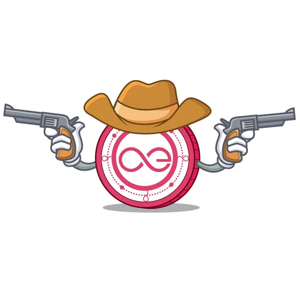 Cowboy Aeternity pièce personnage dessin animé — Image vectorielle