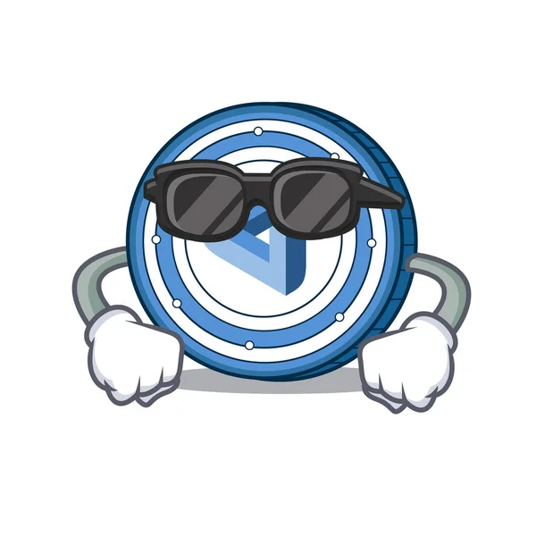 Super cool MaidSafeCoin personaggio stile cartone animato — Vettoriale Stock