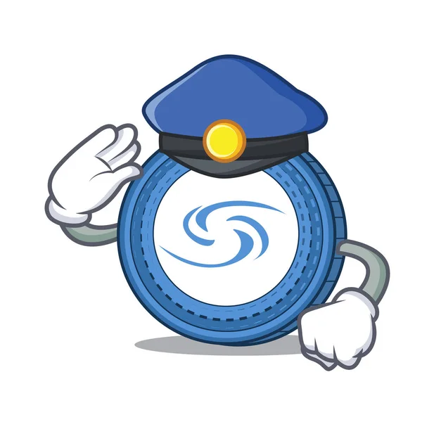 Policía personaje de Syscoin estilo de dibujos animados — Vector de stock