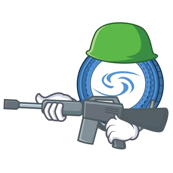 Esercito Syscoin personaggio stile cartone animato — Vettoriale Stock