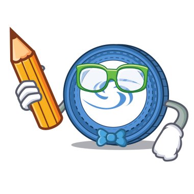 Öğrenci Syscoin karakter karikatür tarzı