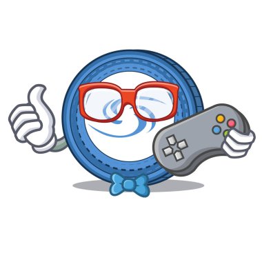 Oyun Syscoin maskotu karikatür tarzı