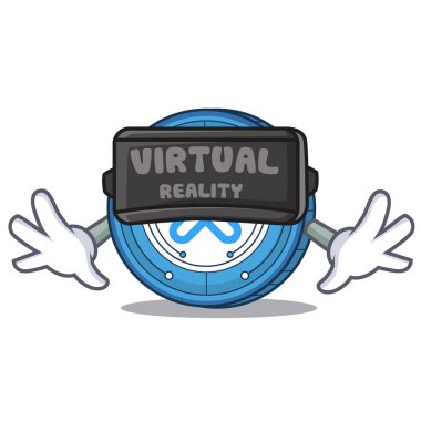 Sanal gerçeklik Gxshares sikke maskot karikatür ile