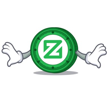 Şok Zcoin maskotu karikatür tarzı
