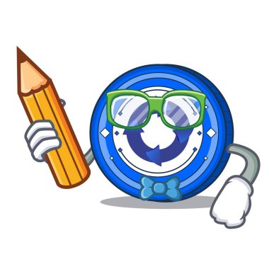 Öğrenci Cryptonex sikke karakter karikatür