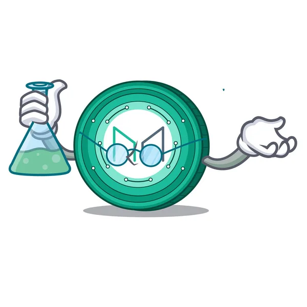 Professor Maker personaggio moneta cartone animato — Vettoriale Stock