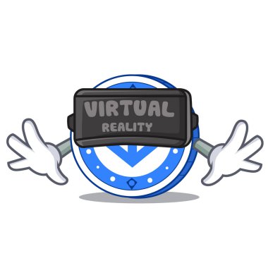 Sanal gerçeklik loopring sikke maskot karikatür ile