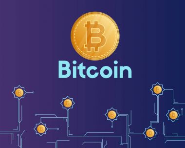 Bitcoin cryptocurrency teknoloji arka plan stili