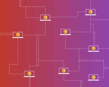 Bitcoin cryptocurrency kavramı arka plan stili