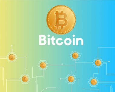 Kavram arka plan stilini ağ Bitcoin cryptocurrency