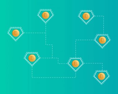 Bitcoin cryptocurrency ağ kavramı arka plan stili