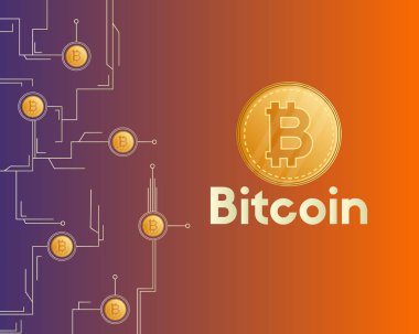 Bitcoin cryptocurrency dijital ödeme arka plan stili