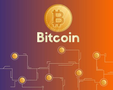 Bitcoin cryptocurrency dijital ödeme arka plan stili