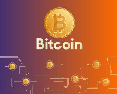 Bitcoin cryptocurrency dijital ödeme arka plan stili