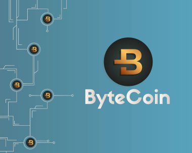 Bytecoin cryptocurrency blockchain devrim arka plan stili