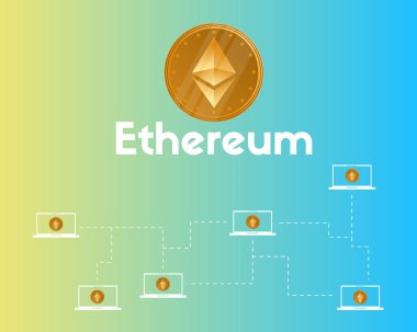 Blockchain ethereum cryptocurrency bağlantı stili arka plan