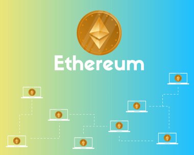 Blockchain ethereum cryptocurrency bağlantı stili arka plan
