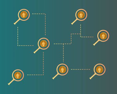 Blockchain ethereum cryptocurrency Finans arka plan