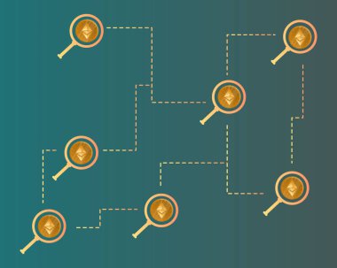 Blockchain ethereum cryptocurrency Finans arka plan