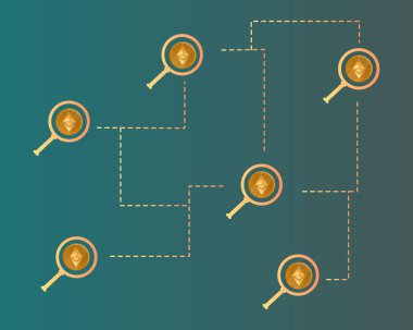 Blockchain ethereum cryptocurrency Finans arka plan