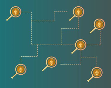 Blockchain ethereum cryptocurrency Finans arka plan