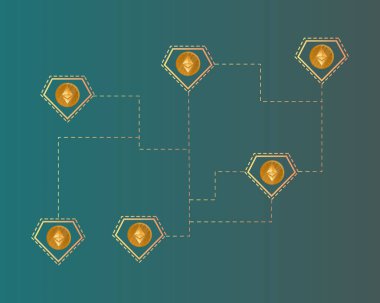 Blockchain ethereum cryptocurrency Finans arka plan