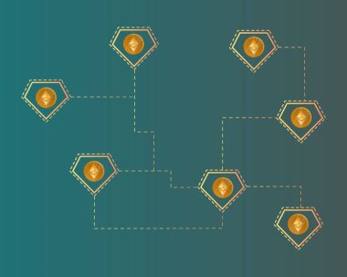 Blockchain ethereum cryptocurrency Finans arka plan