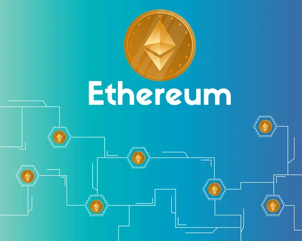 Blockchain ethereum cryptocurrency 技術の背景 — ストックベクタ