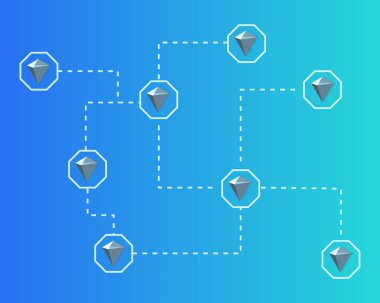 Kucoin hisse cryptocurrency bitcoin mavi zemin üzerine