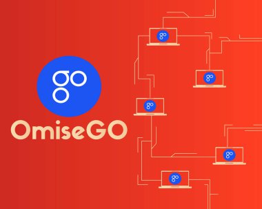 Arka plan blockchain Omisego cryptocurrency teknoloji