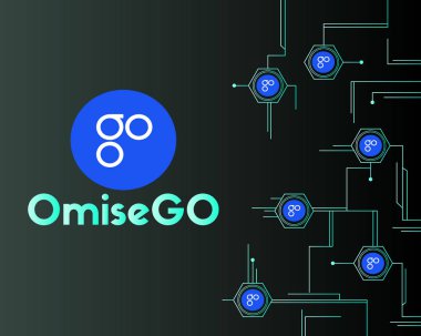 Arka plan blockchain Omisego cryptocurrency ağ kavramı