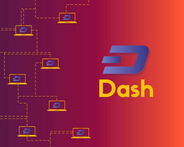 Arka plan ağ dash blockchain technology