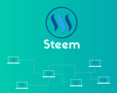 Arka plan koleksiyonu Blockchain Steem bağlı